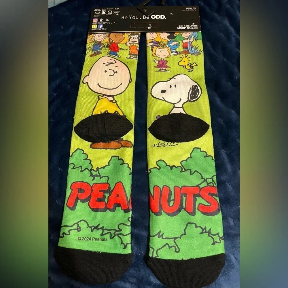 Odd Sox Peanuts Snoopy Crew Socks Mens Womens Charlie Brown Lucy Sally Fun Gift